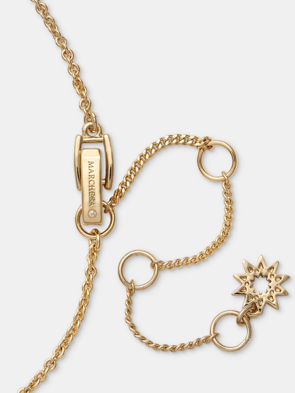 Marchesa Crystal & Imitation Pearl Lariat Necklace, 16" + 3" extender - Picture 3 of 8